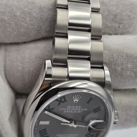 PAPERS 2024 Rolex Datejust 36mm Wimbledon 126200 Oyster Smooth Bezel BOX
