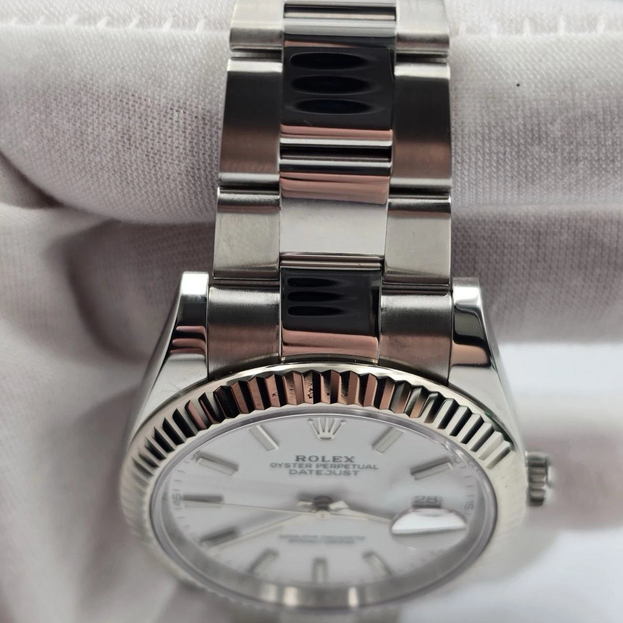 PAPERS 2024 Rolex Datejust 41mm 126334 Stainless Steel Oyster White Dial BOX