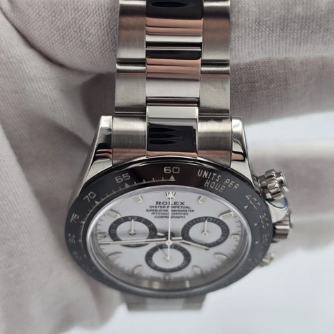 2019 PAPERS Rolex Daytona 116500LN White Dial Panda Ceramic 40mm Steel Watch BOX