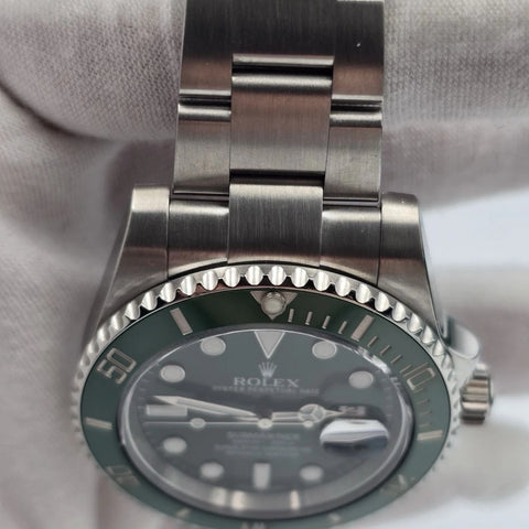 2015 PAPERS Rolex Submariner Hulk 116610LV Green 40mm Ceramic Watch BOX