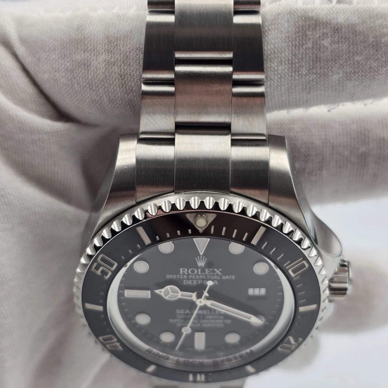 2013 PAPERS Rolex Sea-Dweller Deepsea 44mm Black Ceramic Steel Dive Watch 116660