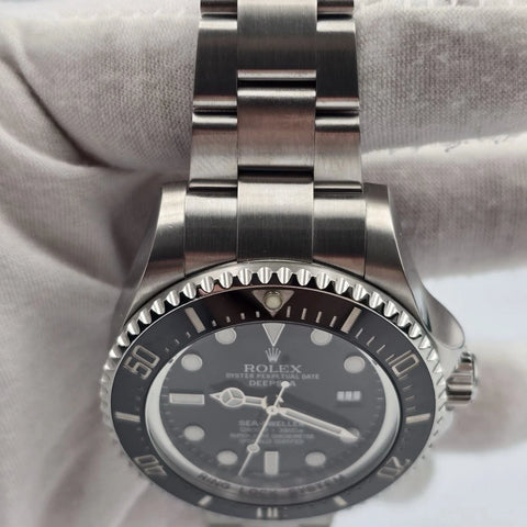 2013 PAPERS Rolex Sea-Dweller Deepsea 44mm Black Ceramic Steel Dive Watch 116660