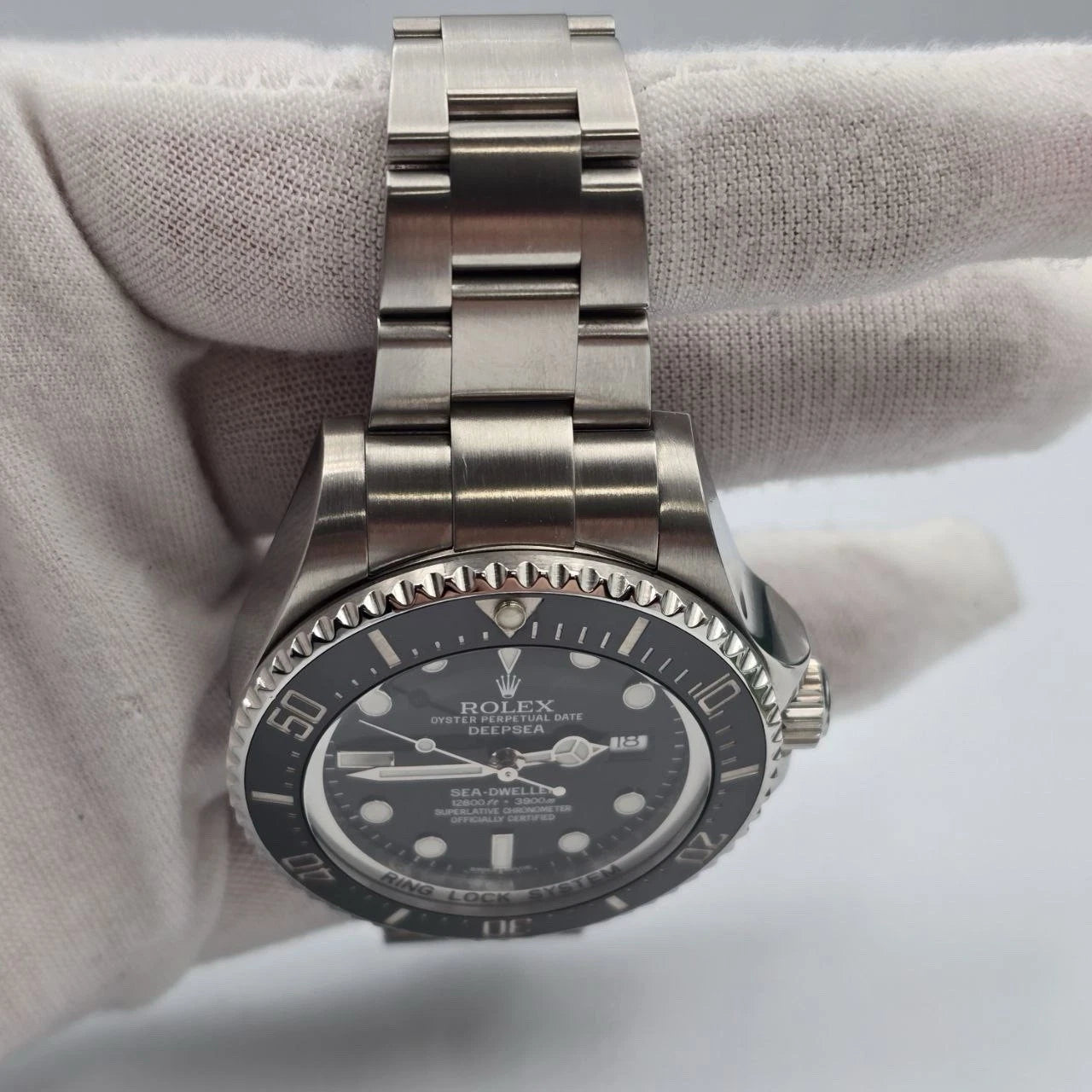 2013 PAPERS Rolex Sea-Dweller Deepsea 44mm Black Ceramic Steel Dive Watch 116660