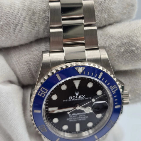 2021 PAPERS Rolex 126619LB Submariner Blue Cookie Monster Gold 41mm Watch BOX