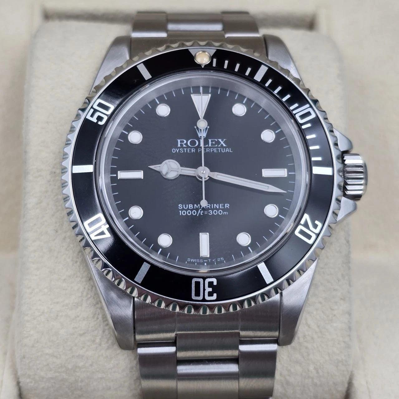 MINT Rolex Submariner No-Date BLACK Stainless Steel Dive Oyster 40mm Watch 14060