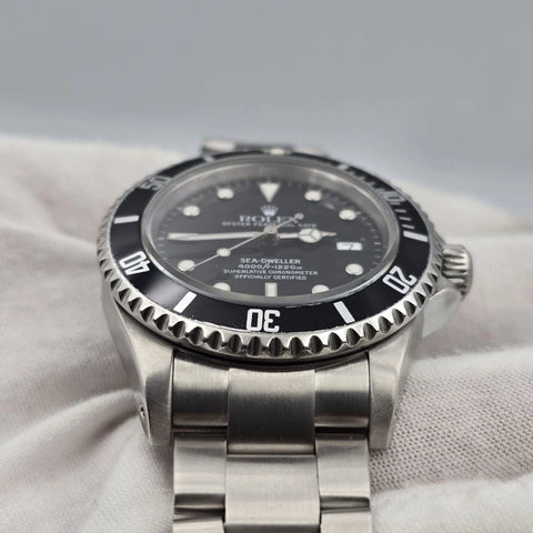 PAPERS 2001 Rolex Sea-Dweller 16600 Stainless Steel Black Dial 40mm Watch BOX