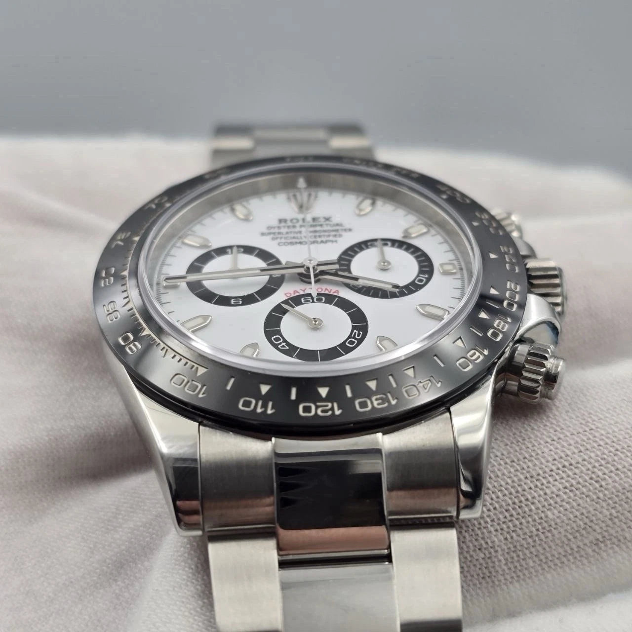 2019 PAPERS Rolex Daytona 116500LN White Dial Panda Ceramic 40mm Steel Watch BOX