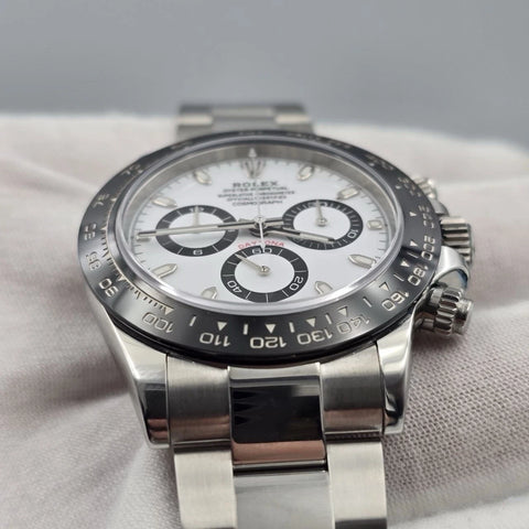 2019 PAPERS Rolex Daytona 116500LN White Dial Panda Ceramic 40mm Steel Watch BOX