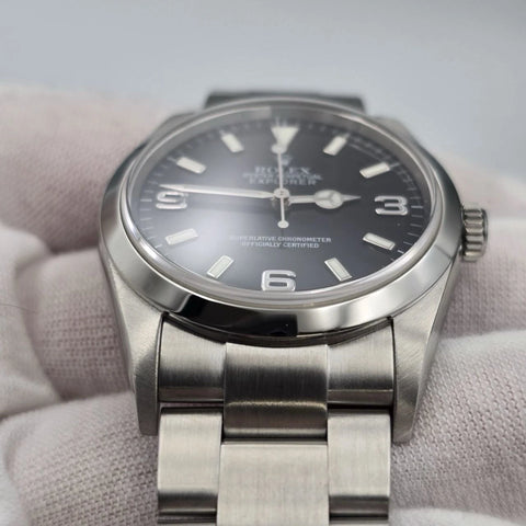 2005 Rolex Explorer l 114270 36mm Stainless Steel Black Dial Watch