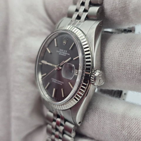 Rolex Datejust 1601 Stainless Steel Factory Grey Dial Jubilee 36mm Watch