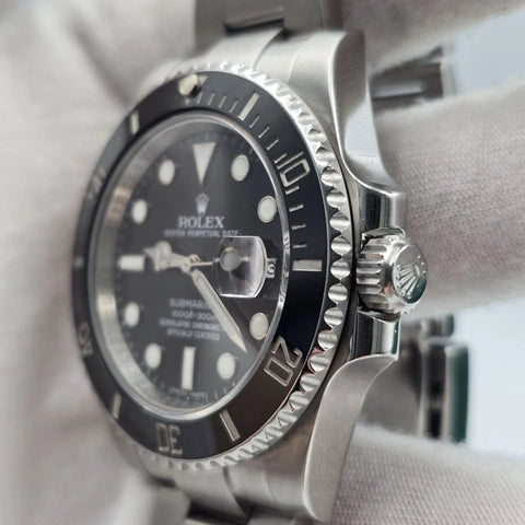2015 PAPERS Rolex Submariner Date 116610LN Steel Black Ceramic 40mm Watch BOX