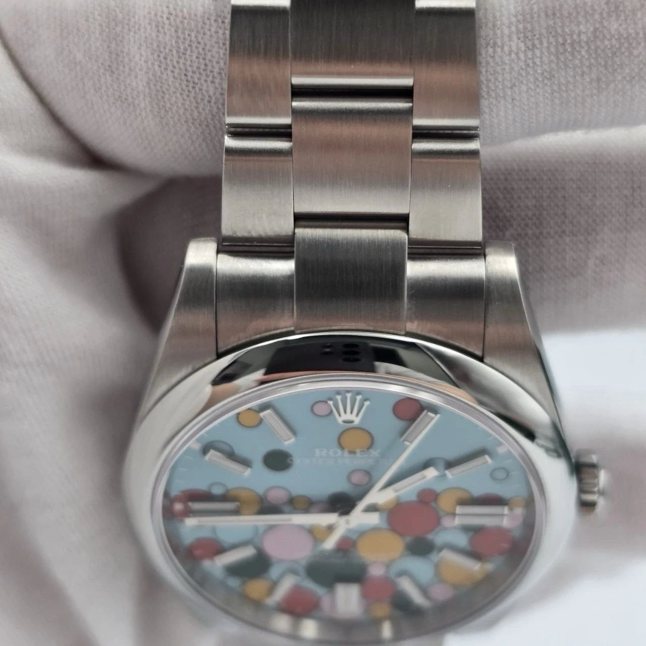 2023 PAPERS Rolex Oyster Perpetual 41mm Celebration Dial Steel 124300 BOX