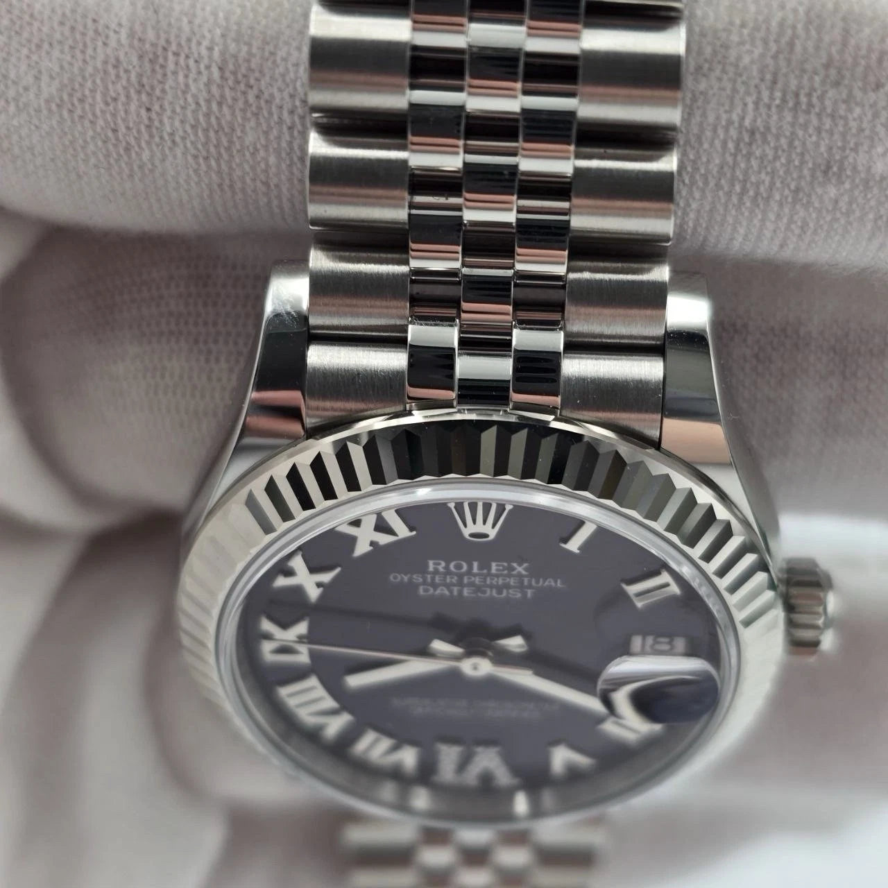 NEW 2026 Rolex Datejust 31mm Purple Roman Diamond 6 Dial Steel Jubilee 278274