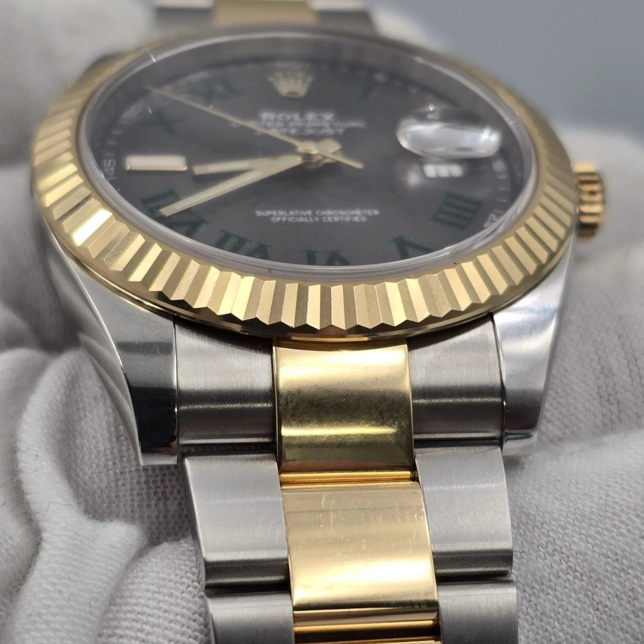 PAPERS 2019 Rolex Datejust 41mm Two Tone Wimbledon Dial Oyster 126333 BOX