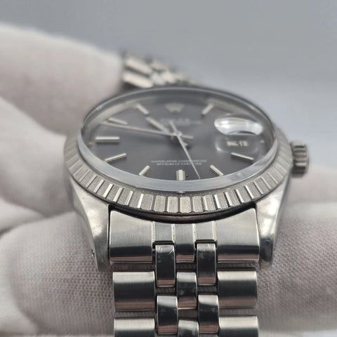 Rolex Datejust 1601 Stainless Steel Factory Grey Ghost Dial Jubilee 36mm Watch