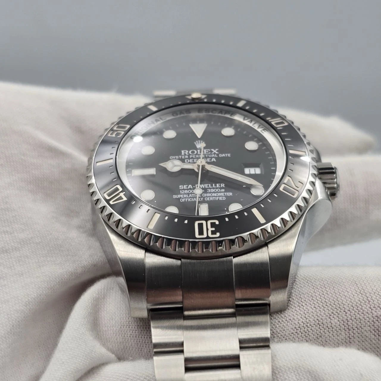 2013 PAPERS Rolex Sea-Dweller Deepsea 44mm Black Ceramic Steel Dive Watch 116660