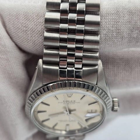 1967 PAPERS Rolex Datejust 1603 Steel Silver Dial Jubilee 36mm Automatic Watch
