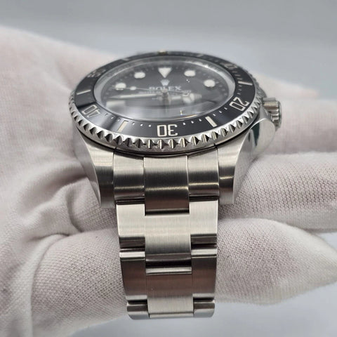 2013 PAPERS Rolex Sea-Dweller Deepsea 44mm Black Ceramic Steel Dive Watch 116660