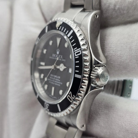 PAPERS 2001 Rolex Sea-Dweller 16600 Stainless Steel Black Dial 40mm Watch BOX