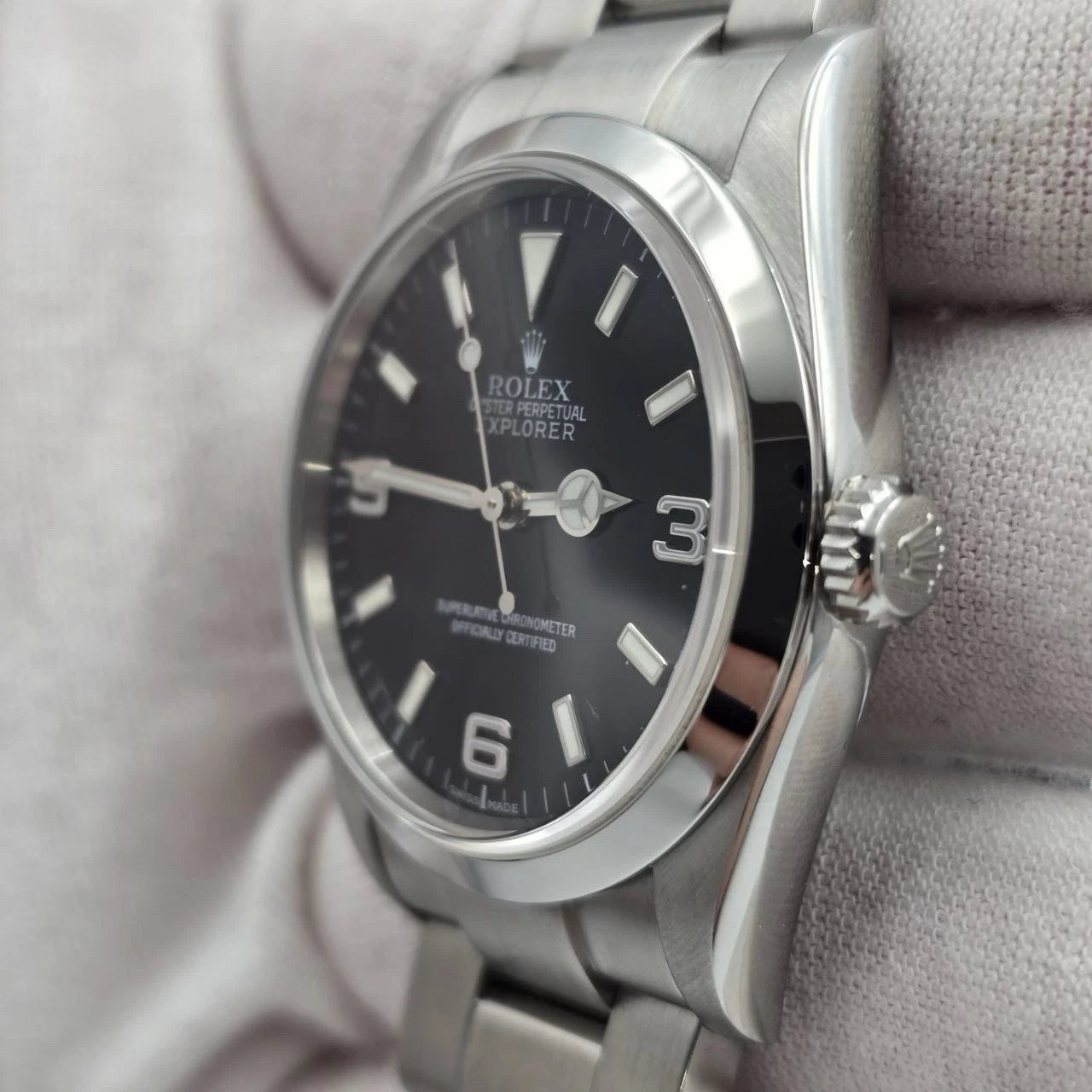 2005 Rolex Explorer l 114270 36mm Stainless Steel Black Dial Watch