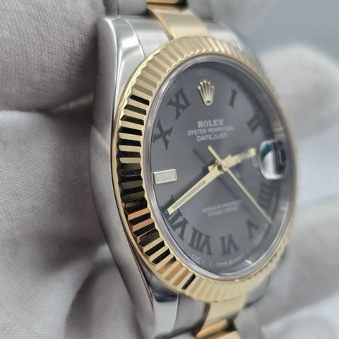 PAPERS 2025 Rolex Datejust 41mm Two Tone Wimbledon Dial Oyster 126333 BOX
