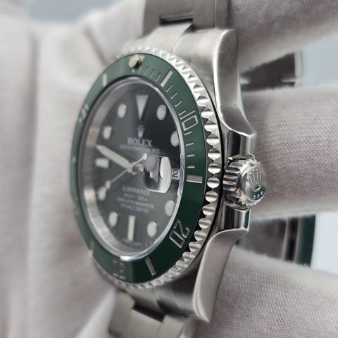 2015 PAPERS Rolex Submariner Hulk 116610LV Green 40mm Ceramic Watch BOX