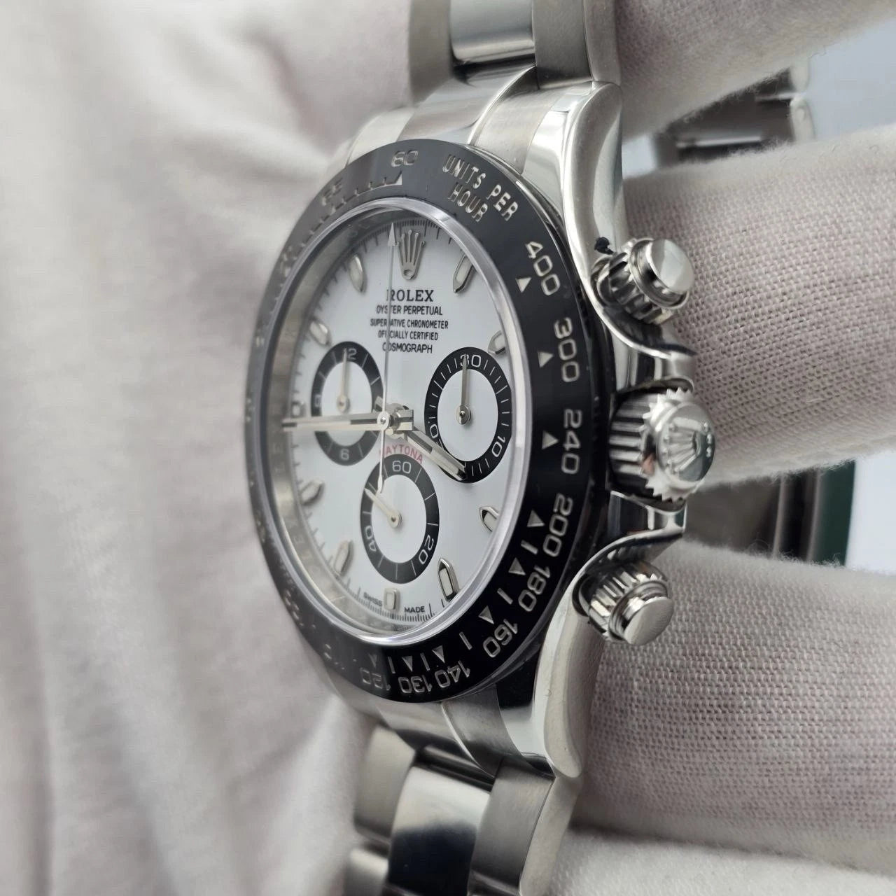 2019 PAPERS Rolex Daytona 116500LN White Dial Panda Ceramic 40mm Steel Watch BOX