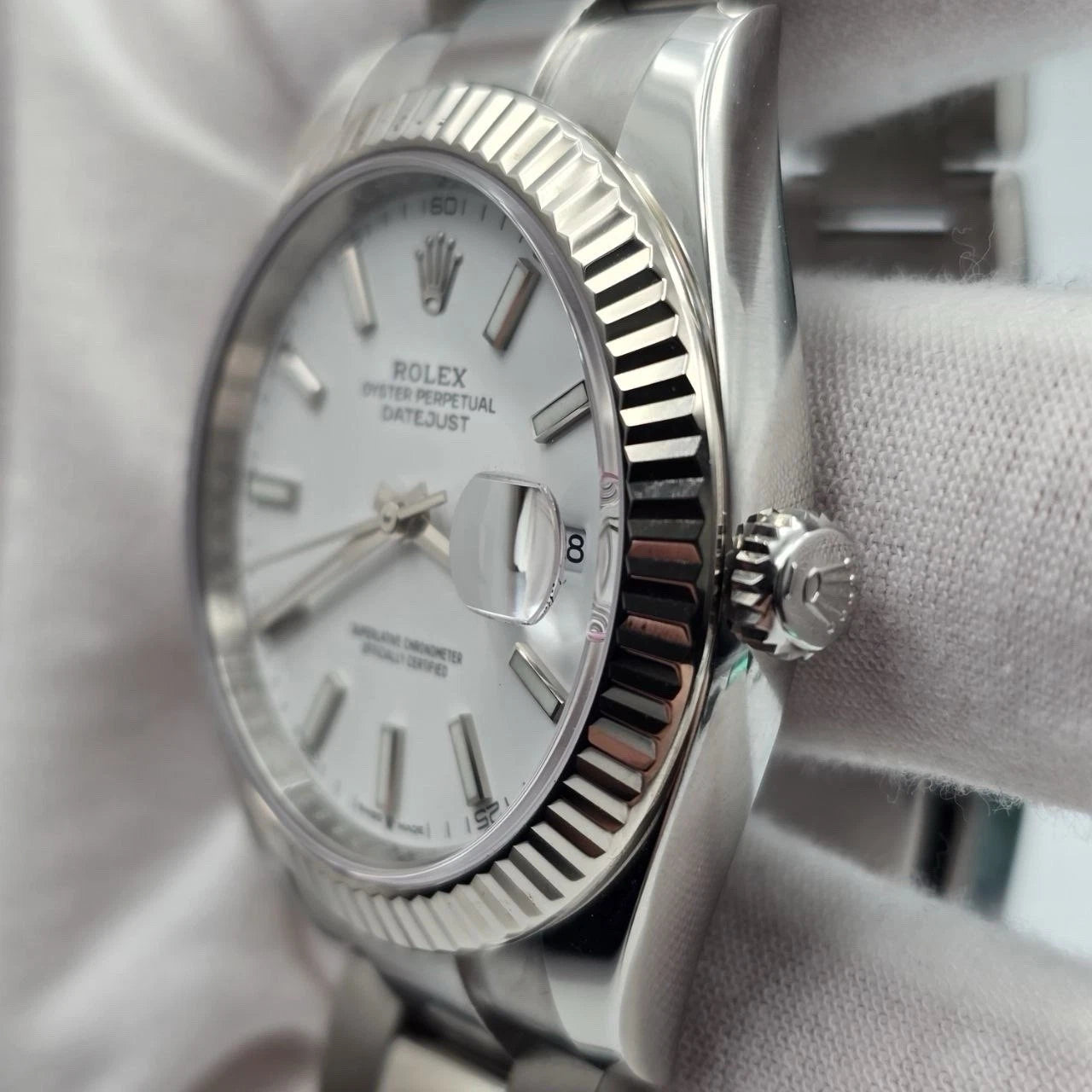 PAPERS 2024 Rolex Datejust 41mm 126334 Stainless Steel Oyster White Dial BOX