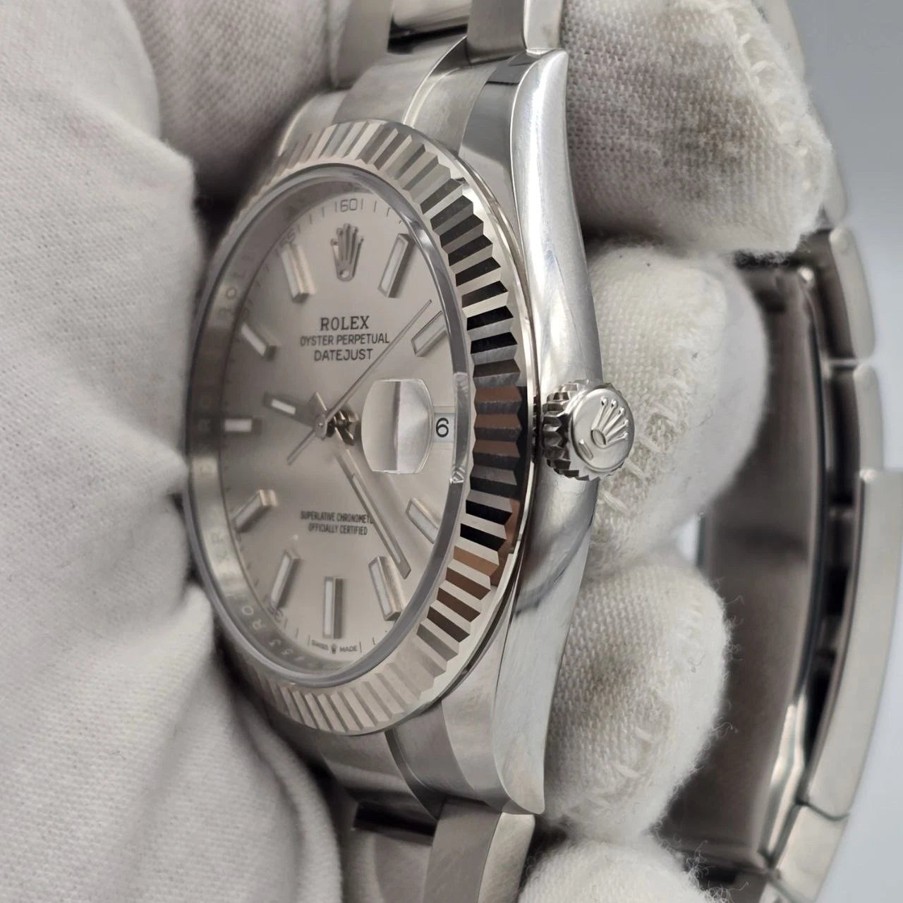 NEW 2025 Rolex Datejust 41mm 126334 Stainless Steel Oyster Silver Stick Dial
