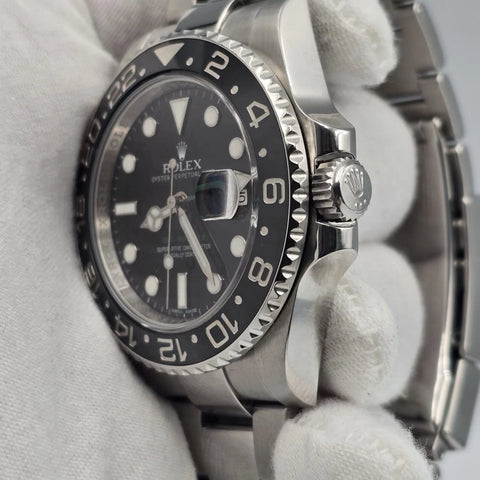 PAPERS 2011 Rolex GMT Master II 116710LN Steel Ceramic "Green Arrow" 40mm BOX