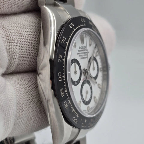 2021 PAPERS Rolex Daytona 116500LN Panda White Dial Ceramic 40mm Steel Watch BOX