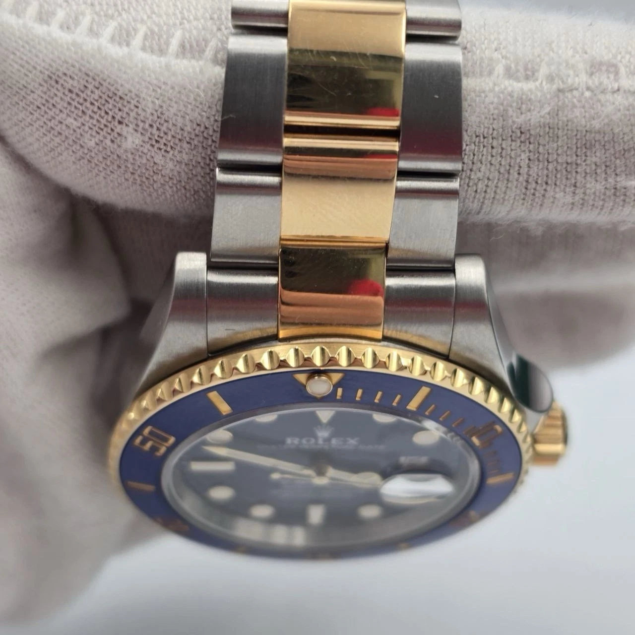 PAPERS 2021 Rolex Submariner Blue Dial Two Tone Gold 41mm Watch 126613LB BOX