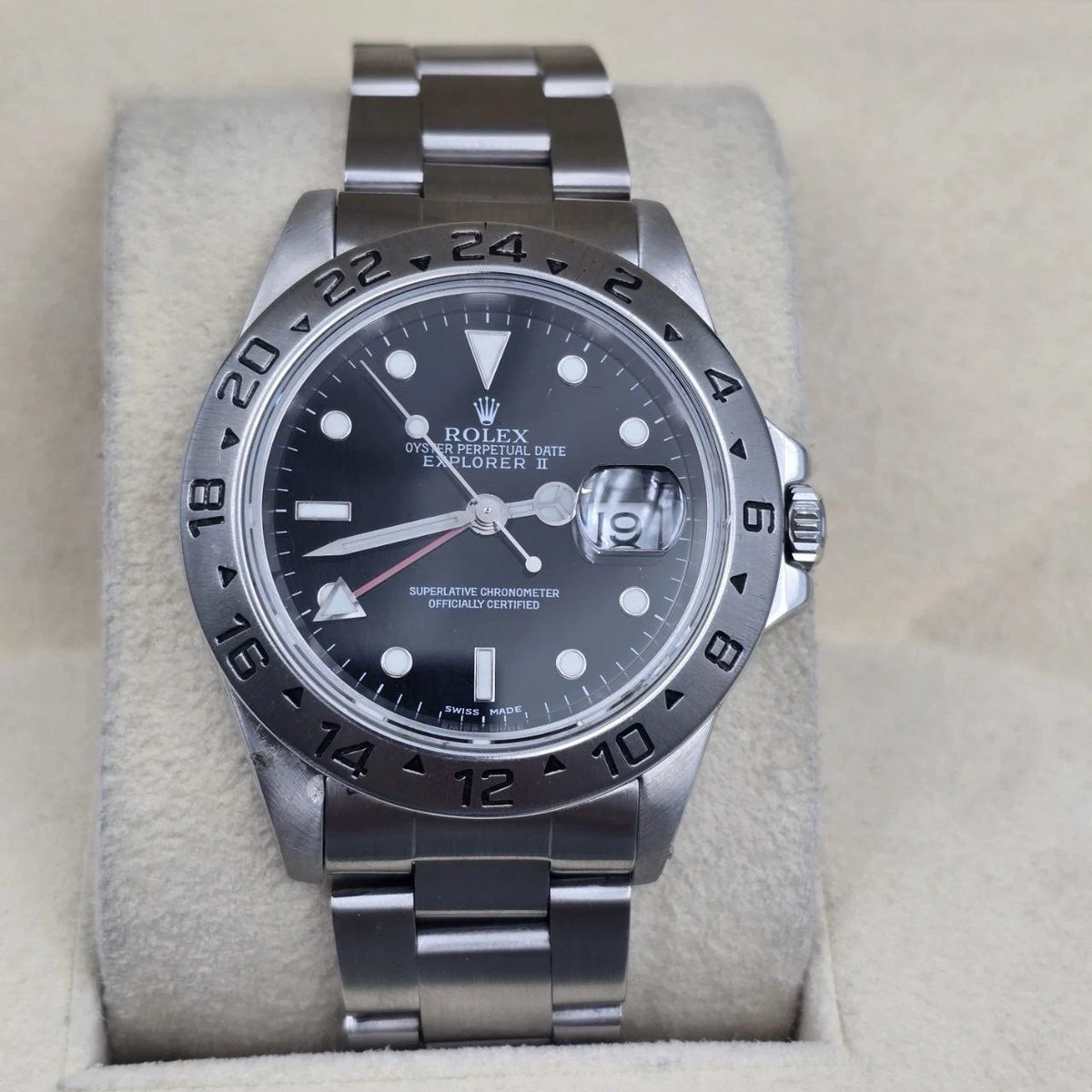 Rolex Explorer II 16570 Steel Black Dial Automatic Date Watch 40MM