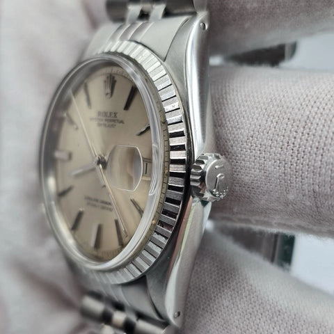 1967 PAPERS Rolex Datejust 1603 Steel Silver Dial Jubilee 36mm Automatic Watch