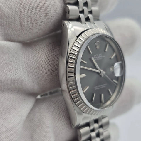 Rolex Datejust 1601 Stainless Steel Factory Grey Ghost Dial Jubilee 36mm Watch