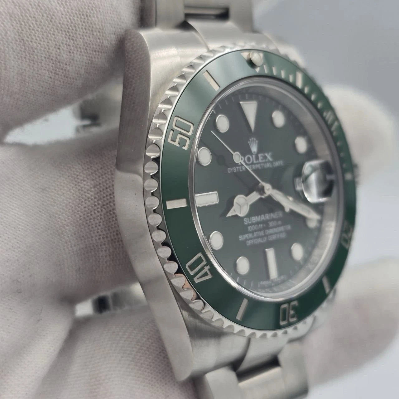 2016 PAPERS Rolex Submariner Hulk 116610LV Green 40mm Ceramic Watch BOX