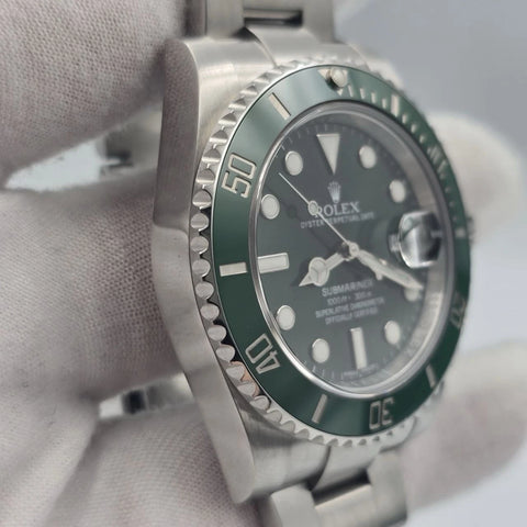 2016 PAPERS Rolex Submariner Hulk 116610LV Green 40mm Ceramic Watch BOX