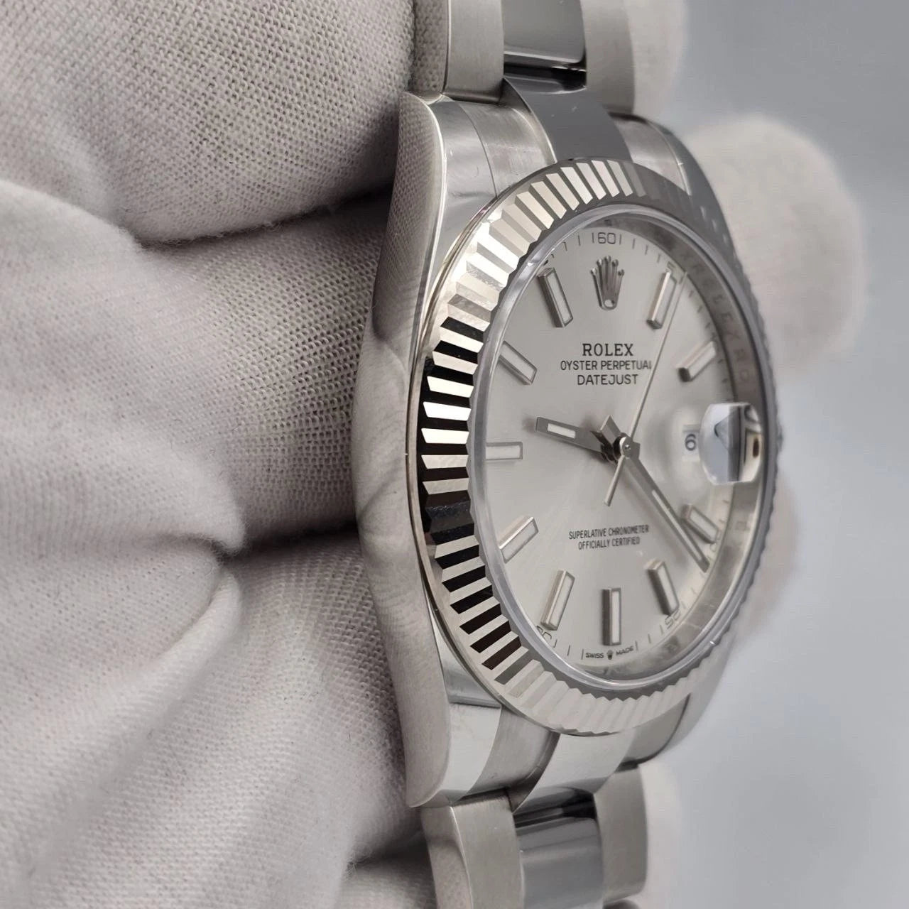 NEW 2025 Rolex Datejust 41mm 126334 Stainless Steel Oyster Silver Stick Dial