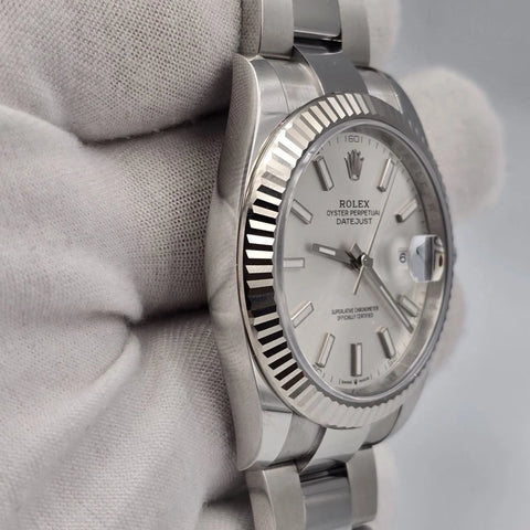 NEW 2025 Rolex Datejust 41mm 126334 Stainless Steel Oyster Silver Stick Dial