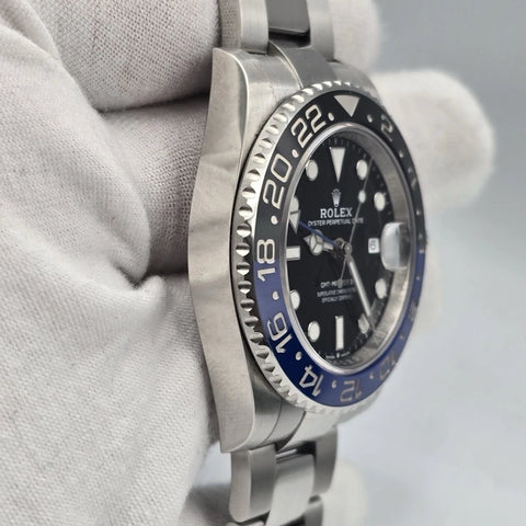 2022 PAPERS Rolex GMT Master II Batman Steel Oyster Bracelet 126710BLNR BOX