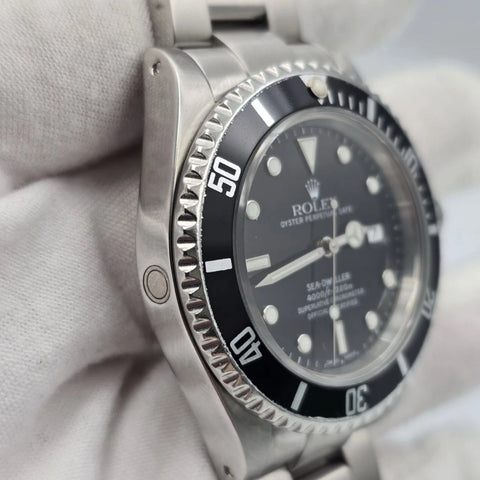PAPERS 2001 Rolex Sea-Dweller 16600 Stainless Steel Black Dial 40mm Watch BOX