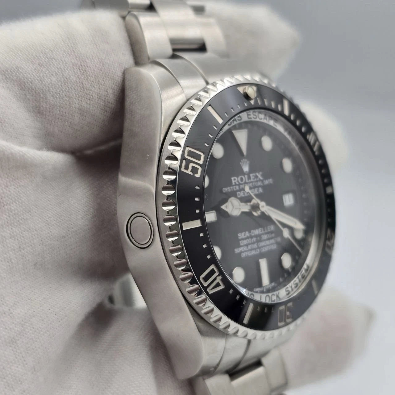 2013 PAPERS Rolex Sea-Dweller Deepsea 44mm Black Ceramic Steel Dive Watch 116660