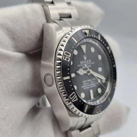 2013 PAPERS Rolex Sea-Dweller Deepsea 44mm Black Ceramic Steel Dive Watch 116660