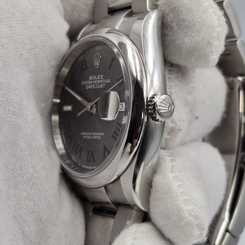 PAPERS 2024 Rolex Datejust 36mm Wimbledon 126200 Oyster Smooth Bezel BOX