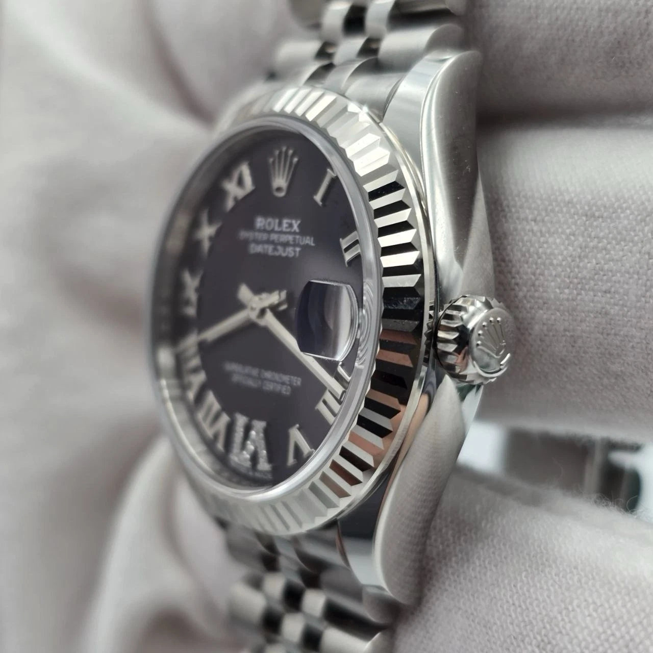 NEW 2026 Rolex Datejust 31mm Purple Roman Diamond 6 Dial Steel Jubilee 278274