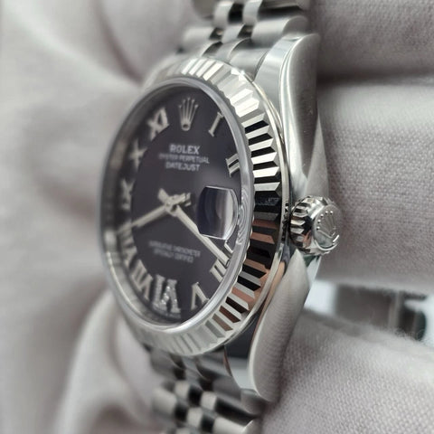NEW 2026 Rolex Datejust 31mm Purple Roman Diamond 6 Dial Steel Jubilee 278274
