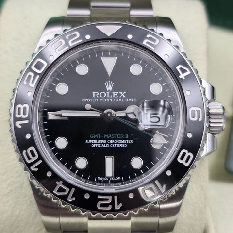 MINT 2015 PAPERS Rolex GMT Master II 116710LN Steel Ceramic Black 40mm Watch BOX