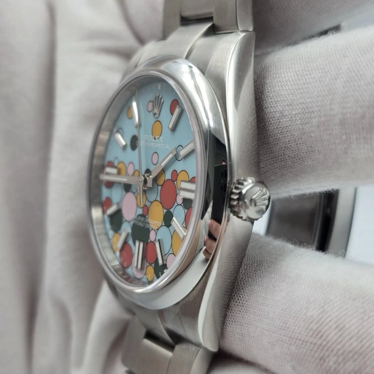 2023 PAPERS Rolex Oyster Perpetual 41mm Celebration Dial Steel 124300 BOX