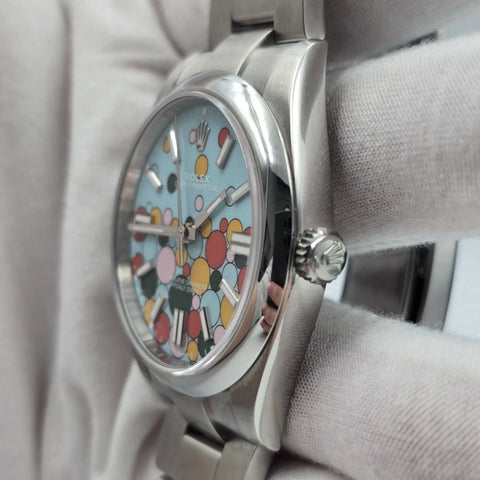 2023 PAPERS Rolex Oyster Perpetual 41mm Celebration Dial Steel 124300 BOX