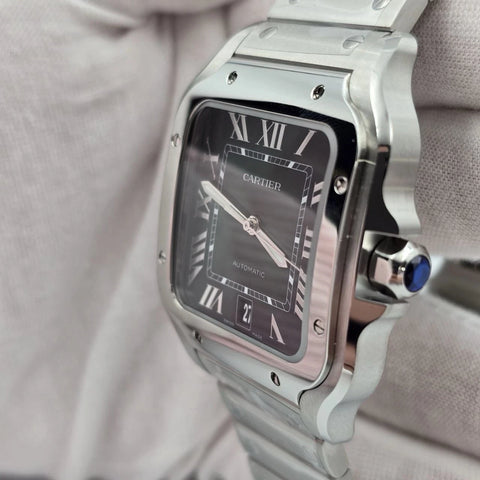 NEW 2025 Cartier Santos Steel Green Dial 40mm Automatic Watch WSSA0062